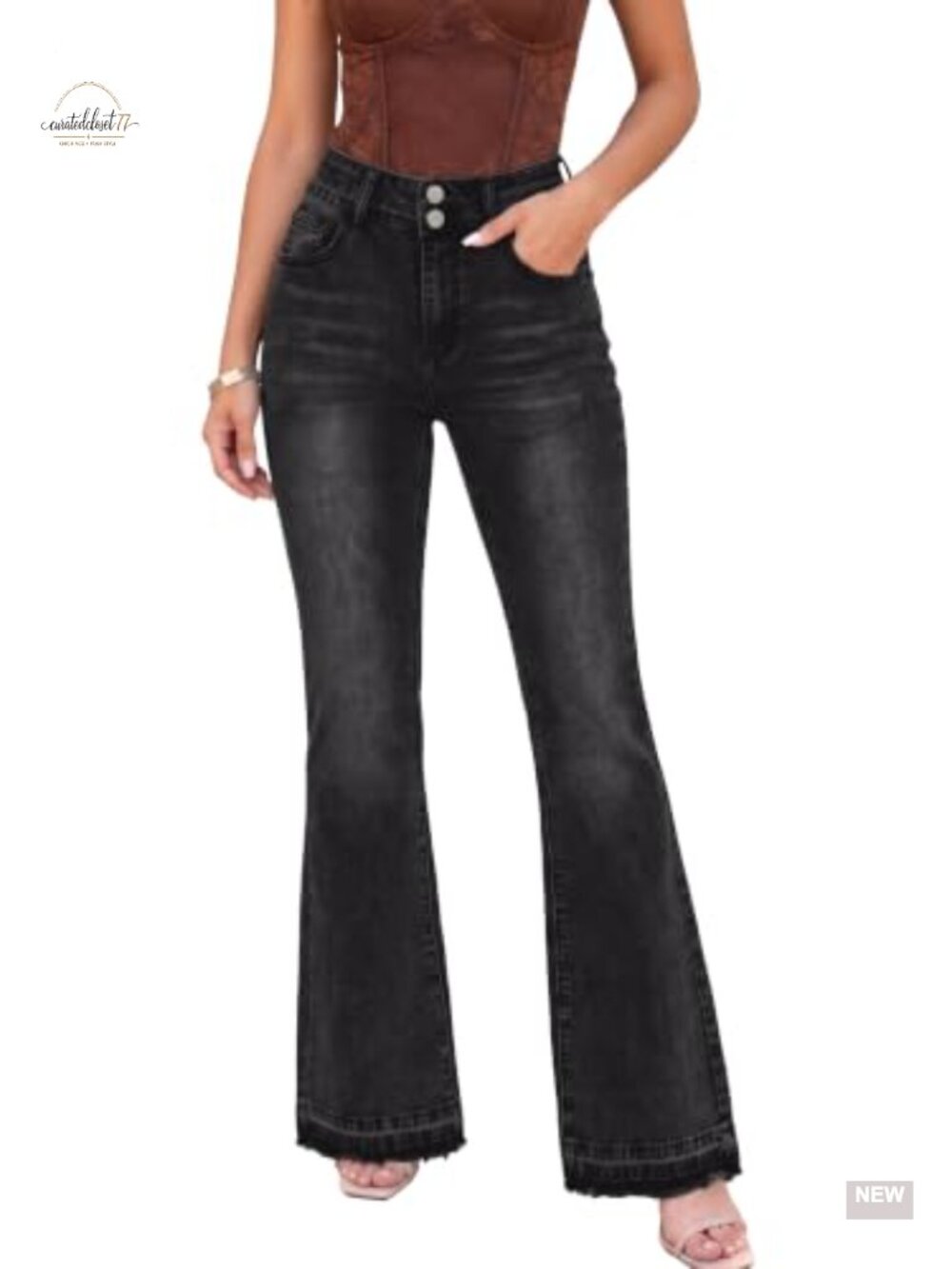 Women's High Waisted Bootcut Stretchy Shaping Curvy Denim Jeans